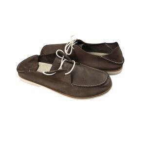 OLUKAI Holokai Leather Comfort Shoes Men 11.5 Brown Lace Up Everyday Timeless